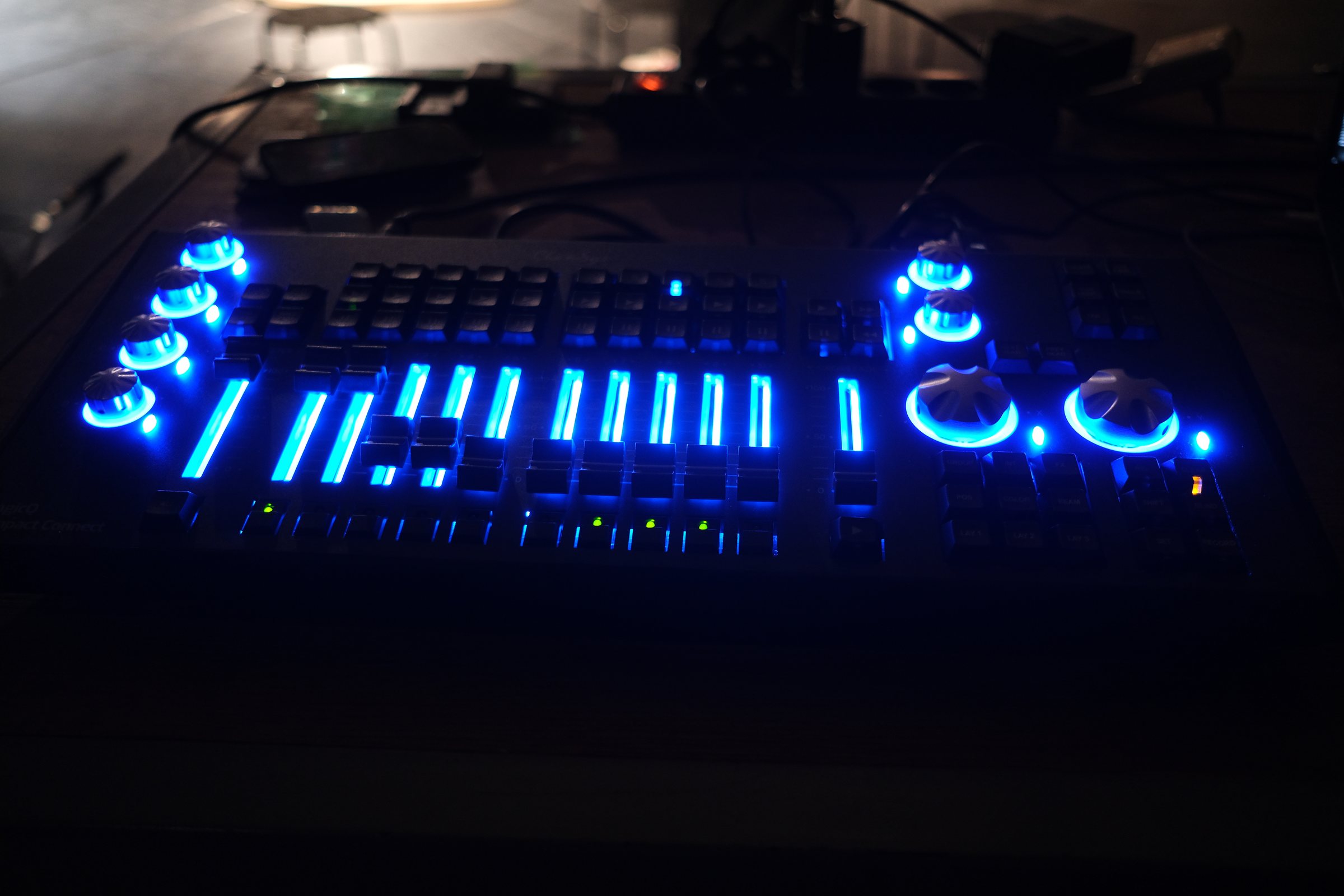 Detalle de la consola durante la programación